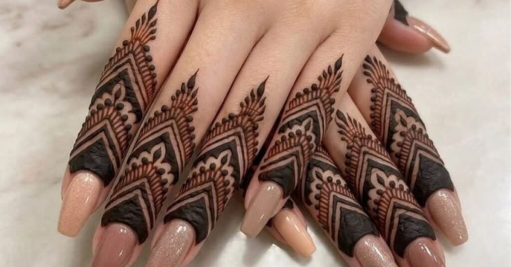 Bridal Finger Mehndi Design