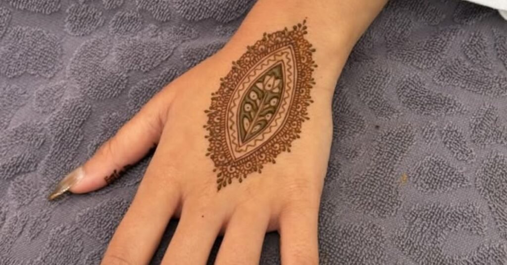 Royal Back Hand Mehndi Design